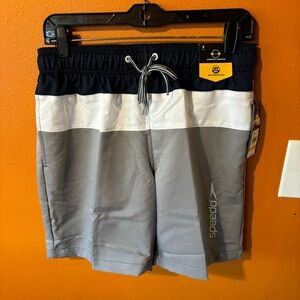 Speedo Men’s Tri-Color Block Swim Shorts S